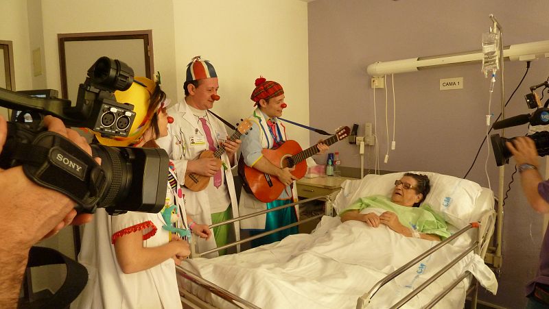 En la habitación de Asunción con Payasosalud