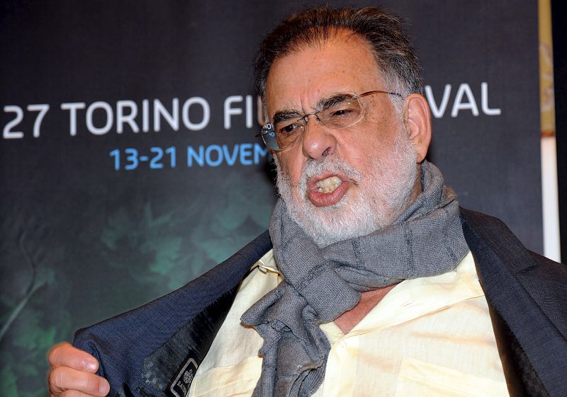 El director Francis Ford Coppola posa para la prensa en el Festival de Cine de Turín (2009)