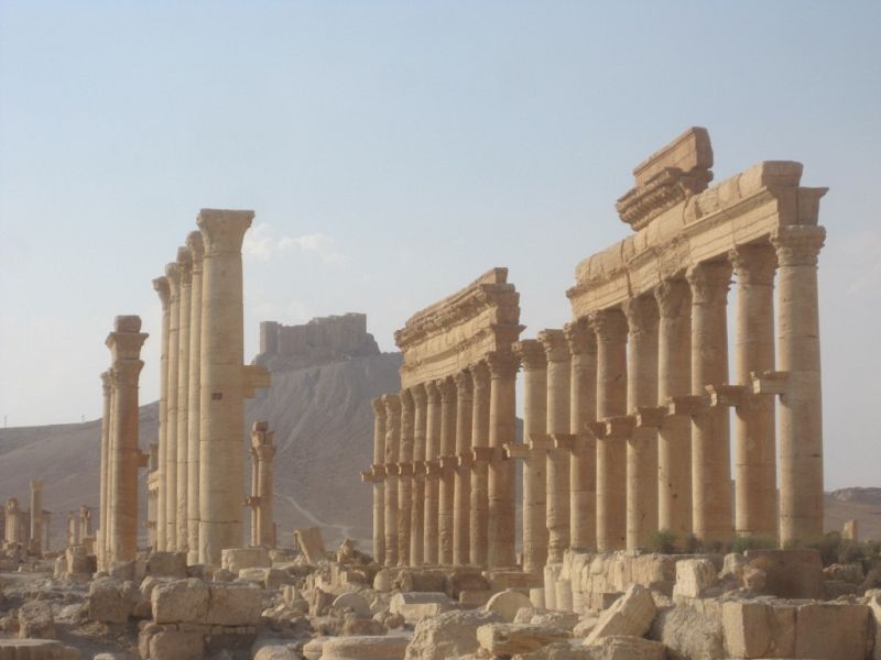 Las Termas romanas de Diocleciano fueron otra de las grandes construcciones de Palmira.