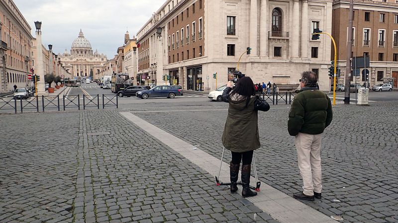 En las proximidades de la Basílica de San Pedro del Vaticano, en Roma
