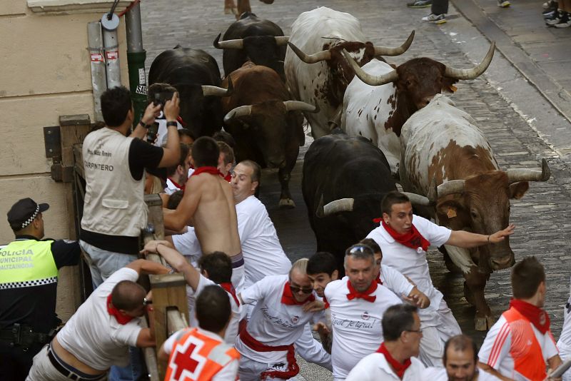 Los toros de Jandilla han corrido en manada pero han creado momentos de peligro