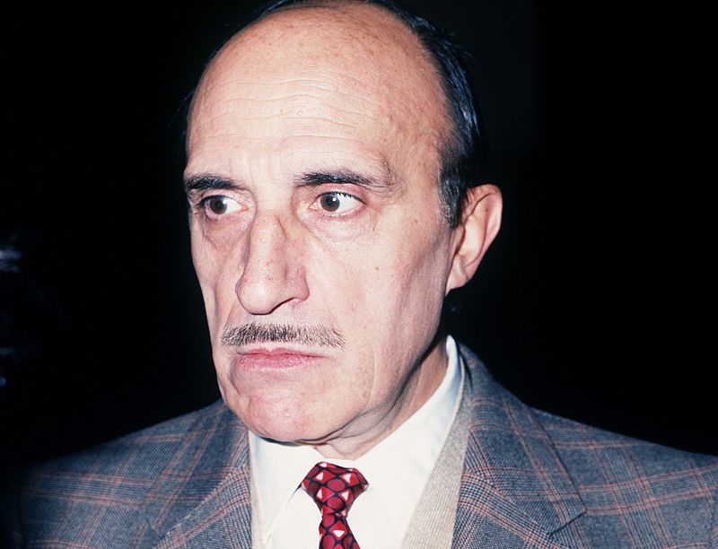 El actor José Sazatornil "Saza" durante un acto en Madrid (1990)