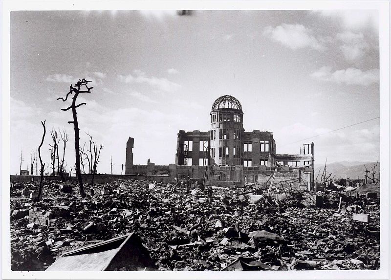 Zona bajo el epicentro de la explosión atómica que destruyó Hiroshima