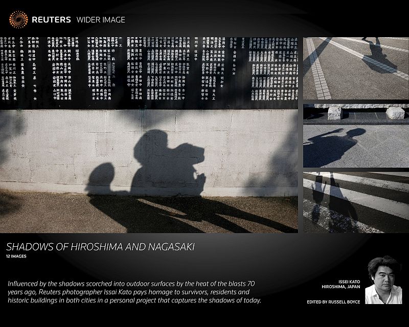 Imagen de 'Sombras de Hiroshima y Nagasaki', un trabajo del fotógrafo Issei Kato inspirado un uno de los efectos de las explosiones