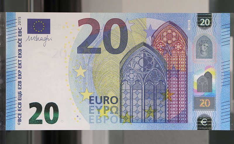 Imagen del anverso del nuevo billete de 20 euros