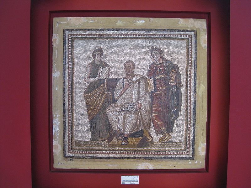 Mosaico de Virgilio, poeta romano autor de la 'Eneida' (Museo Nacional del Bardo).