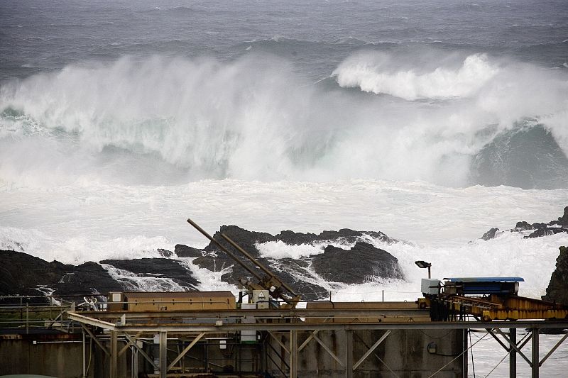 Oleaje en las costa de Meirás, en Valdoviño (A Coruña).