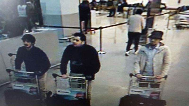 Imagen captada por una cámara de seguridad del aeropuerto de Zaventem.