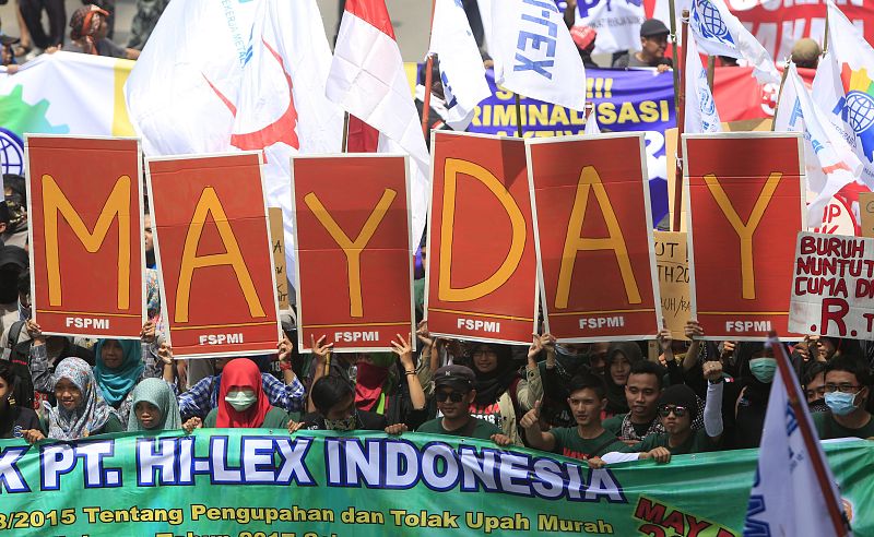 Labor day in Jakarta