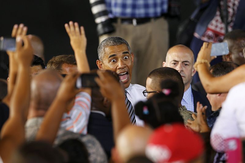 Obama visita a las tropas de Rota