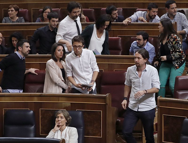 Unidos Podemos abandona el hemiciclo