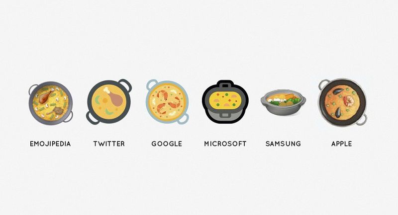 Fotografía facilitada por los impulsores de la iniciativa #PaellaEmoji, de los iconos que simbolizan este plato tradicional, y que ya están disponibles en todos los servicios de mensajería para ser usados en todo el mundo.