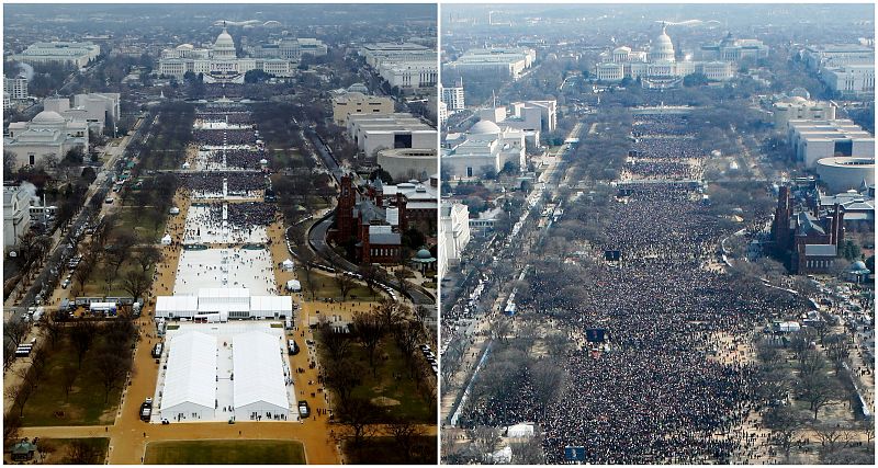 Comparativa de las ceremonias de investidura de Obama y Trump