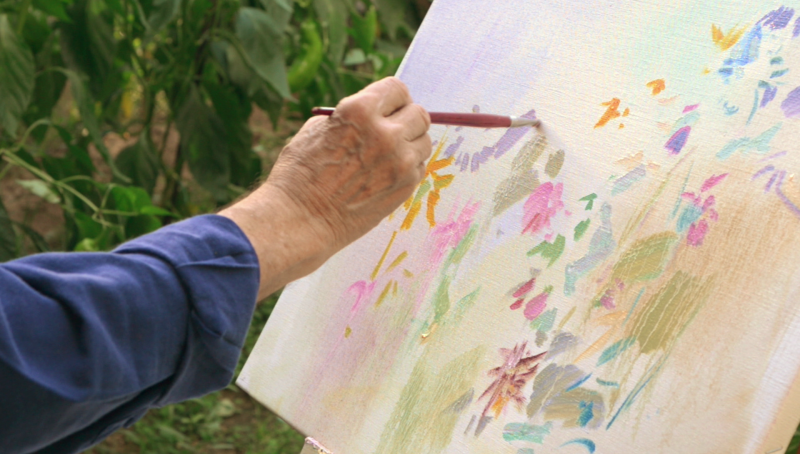 Julián, pintando