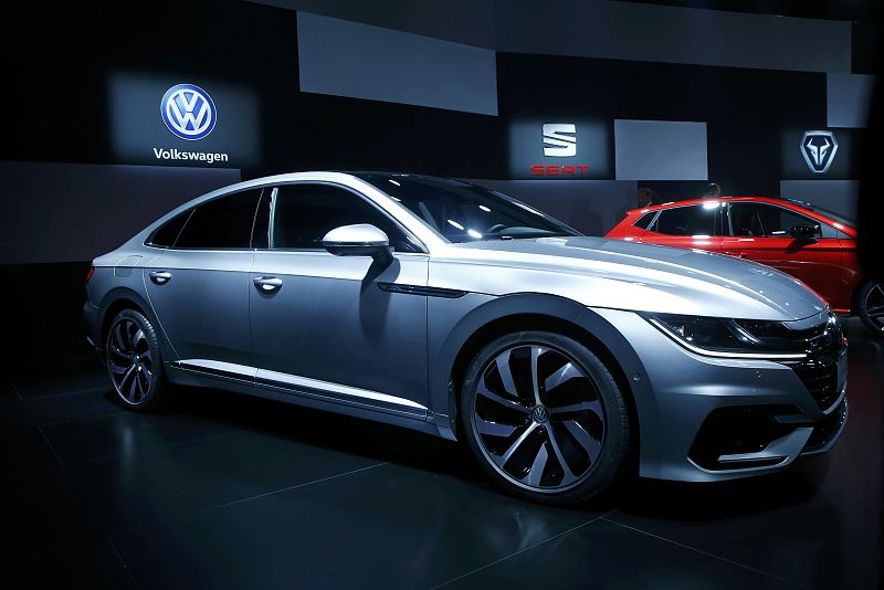 New Volkswagen Arteon R line car is seen during the 87th International Motor Show at Palexpo in Geneva