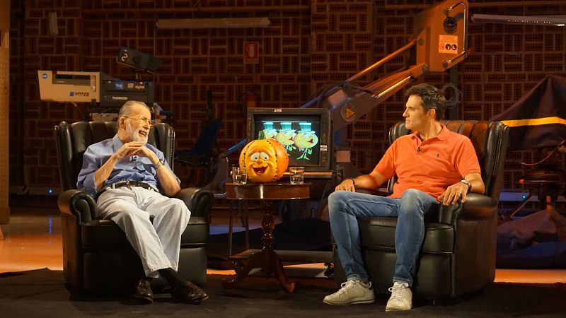 Chicho Ibañez Serrador, en el Estudio 2 de Prado del Rey, en julio de 2016, durante la grabación de este documental