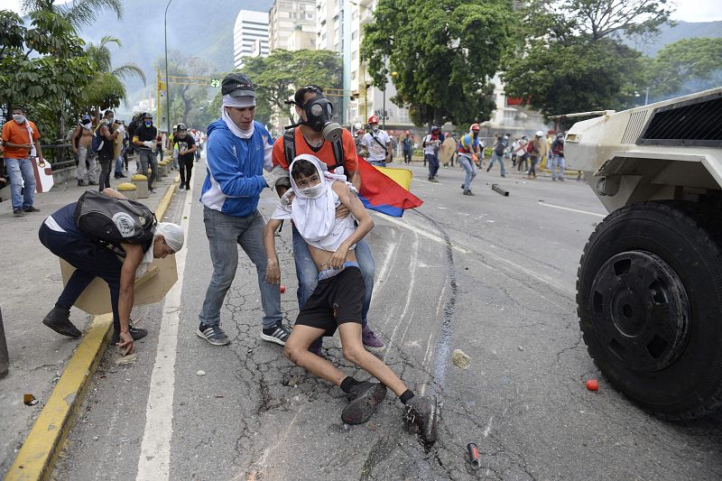 Manifestantes heridos