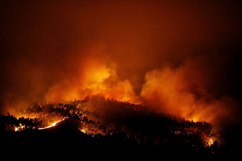 Un incendio asola el término municipal de Pedrógão Grande (Portugal)