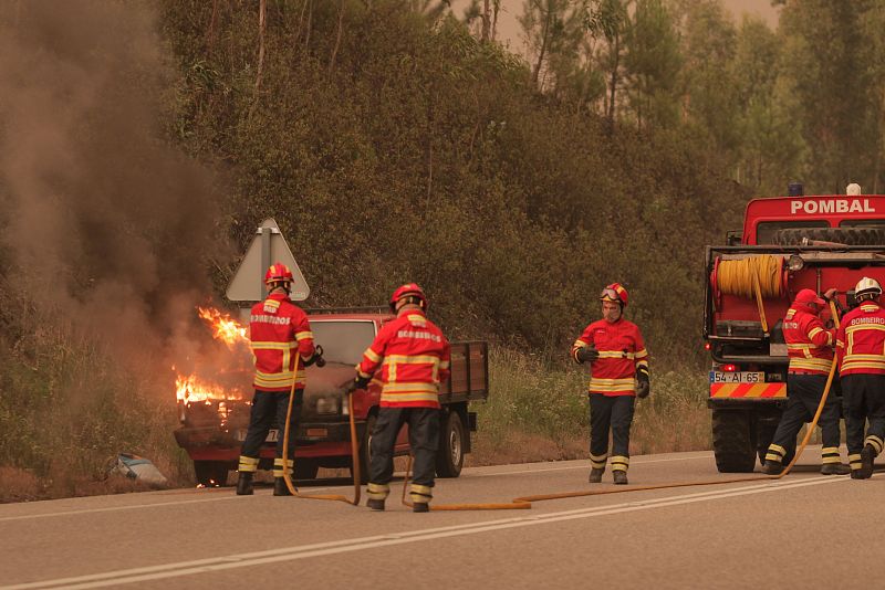 Un incendio asola el término municipal de Pedrógão Grande (Portugal)