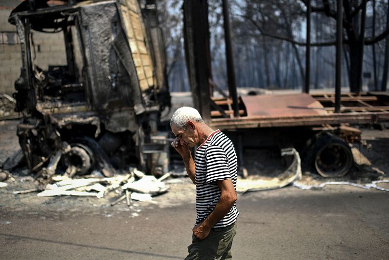 Un gran incendio asola el centro de Portugal