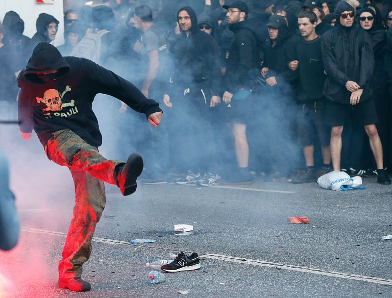 Las protestas y los disturbios asfixian Hamburgo en vísperas del G20