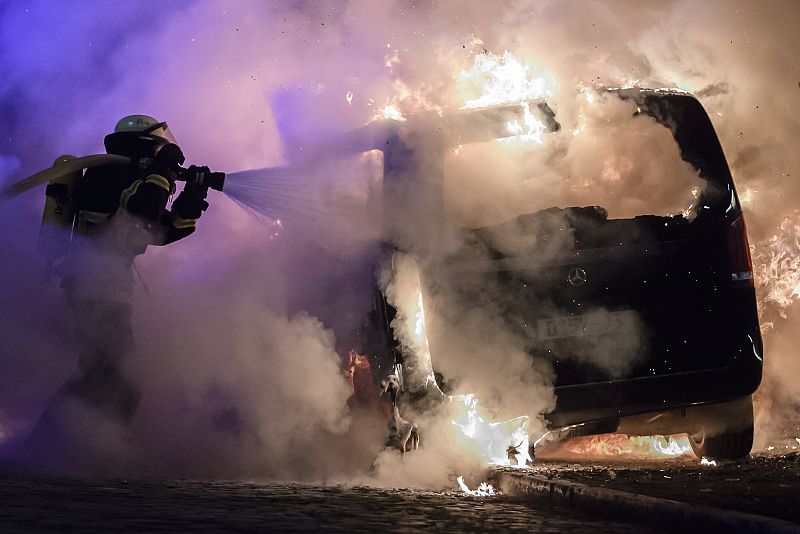 Varios incendios en las calles de la ciudad
