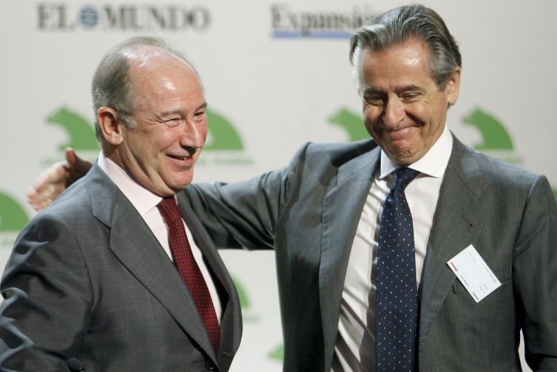 Miguel Blesa y Rodrigo Rato en un acto financiero