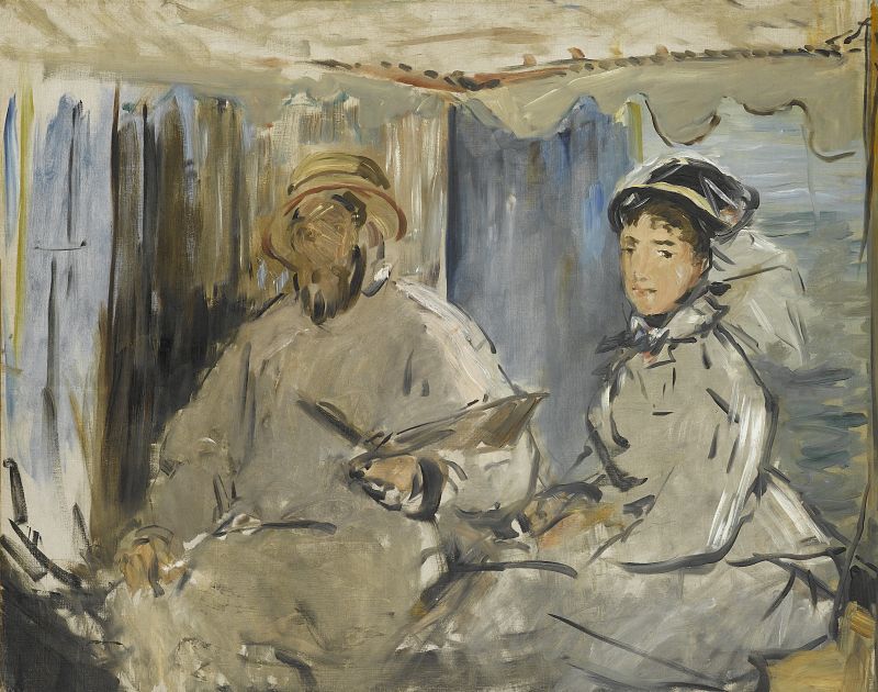 Monet pintando en su taller. Édouard Manet (1874) © BPK, Berlin, Dist. RMN-Grand Palais / image Staatsgalerie Stuttgart.