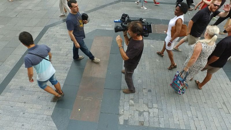 Rodando con Josué en la calle Preciados