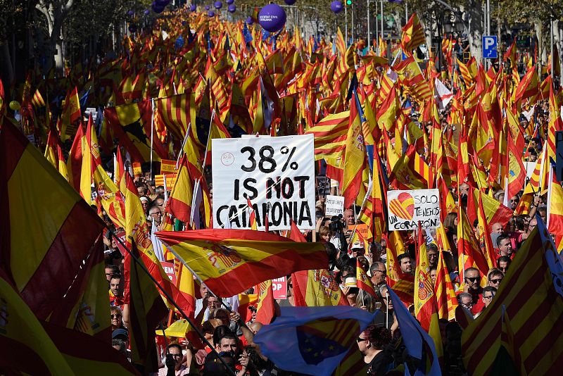 Manifestación por la unidad de España en Barcelona