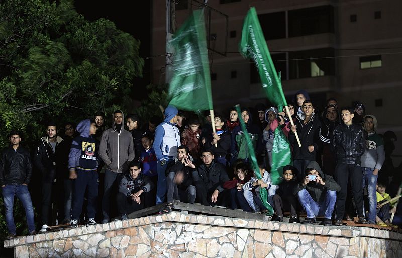 Palestinos en Gaza, contra la decisión de Trump