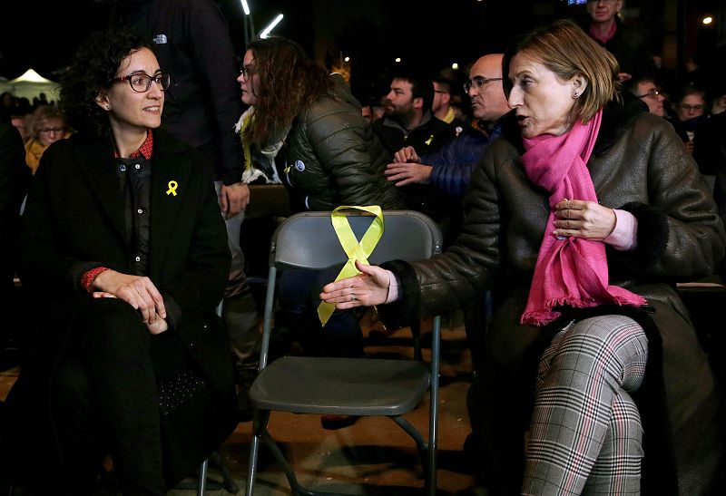Oriol Junqueras, en prisión por el 1-O, presente en el cierre de campaña de ERC