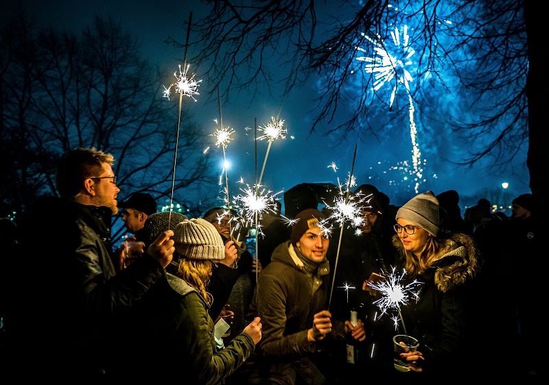 New Year's Eve celebration in Hamburg