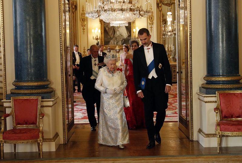 Cena de gala en el viaje de Estado a Reino Unido