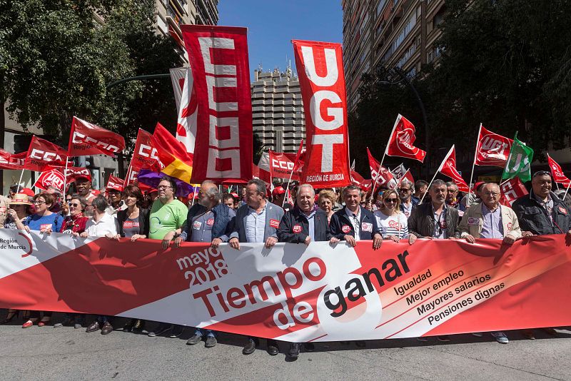 Manifestación del Primero de Mayo en Murcia
