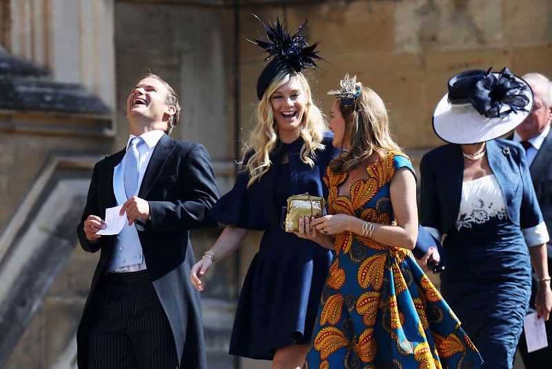 Chelsy Davy, expareja del príncipe Enrique, a su llegada a la boda real