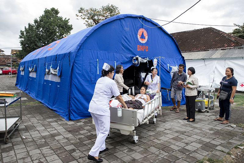 Aftermath of earthquake in Indonesia