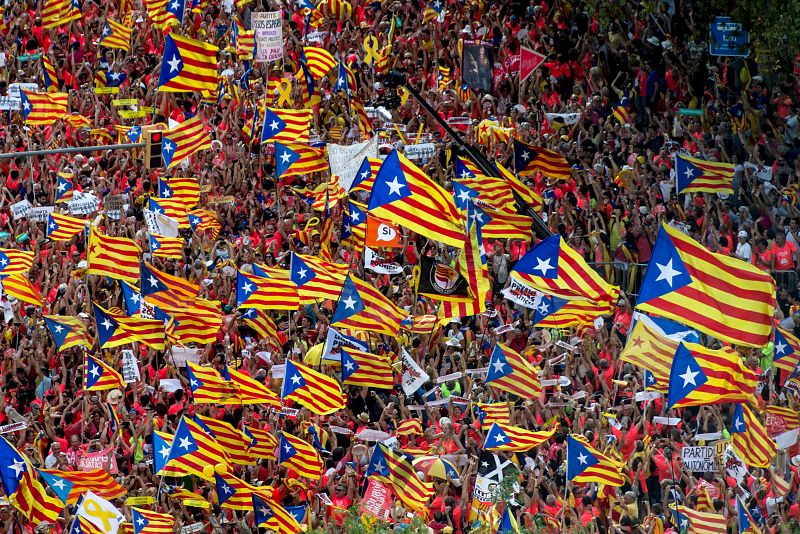 Manifestación con motivo de la Diada