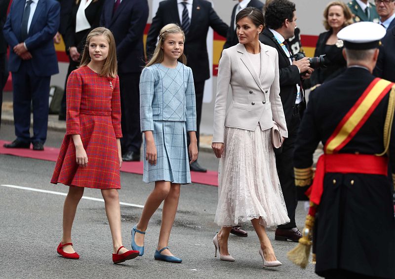 La reina, la princesa y la infanta Leonor