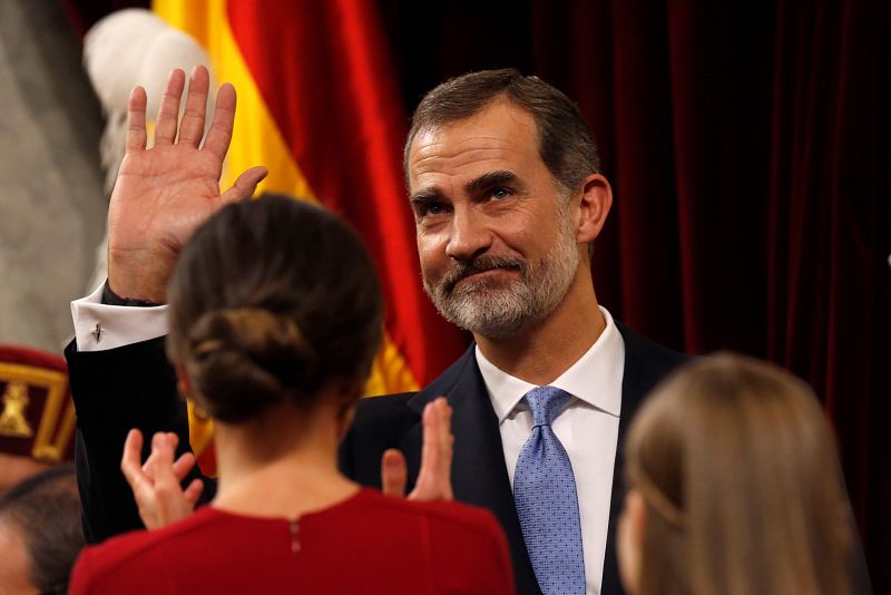 La emoción de Felipe VI tras su discurso
