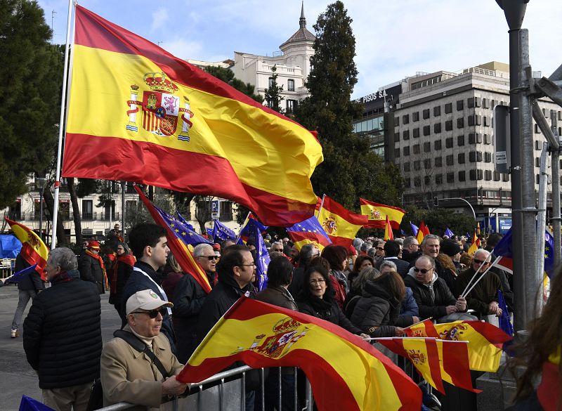 Concentración en la plaza de Colón de Madrid