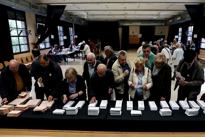 Colegio electoral en Barcelona