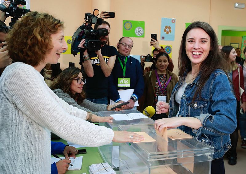 Irene Montero vota