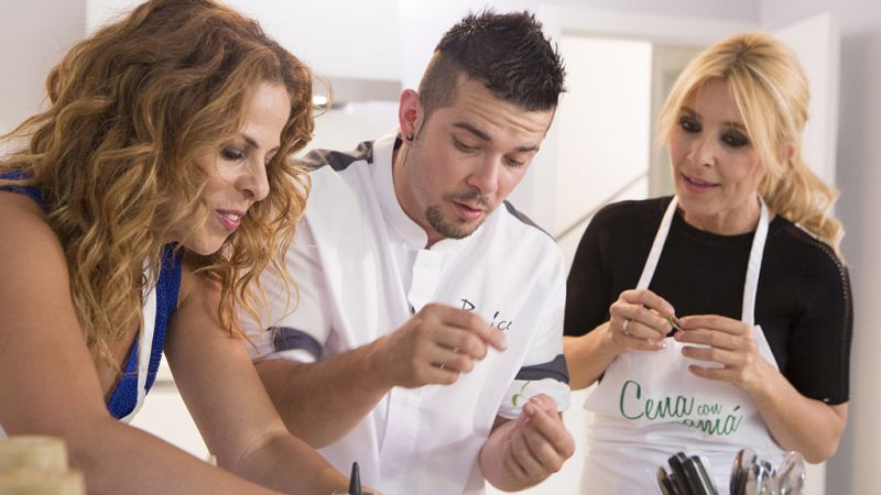 Pastora Soler, Cayetana Guillén y el chef Carlos Maldonado
