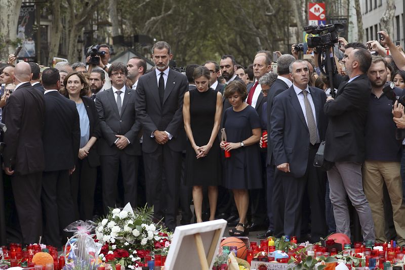 Homenaje de los reyes a las víctimas de los atentados de Barcelona y Cambrils