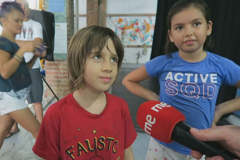 Alumnos del Circo de los Niños de San Pancho.
