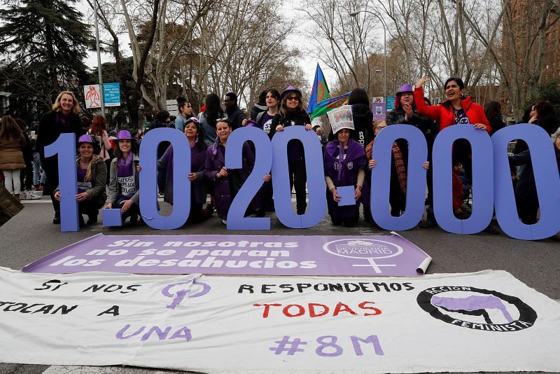 Manifestación por el Día de la Mujer, este domingo en Madrid.