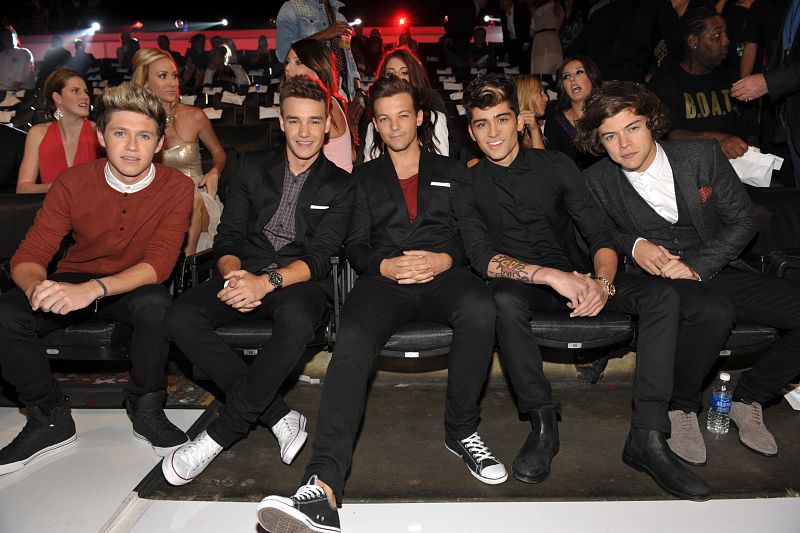 One Direction en los MTV Video Music Awards de 2012 en Los Ángeles.