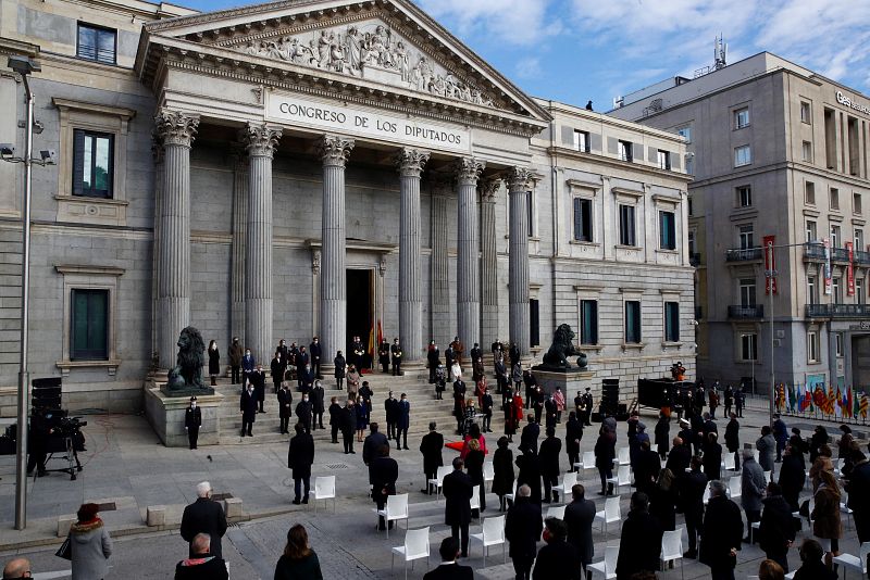 La escalinata del Congreso de los Diputados