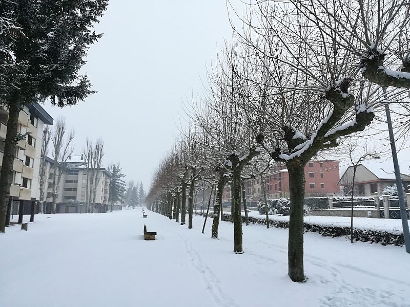 La Rioja ha estado todo el fin de semana en riesgo amarillo por nevadas y bajas temperaturas